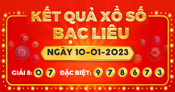 Xổ số Bạc Liêu ngày 10 tháng 1