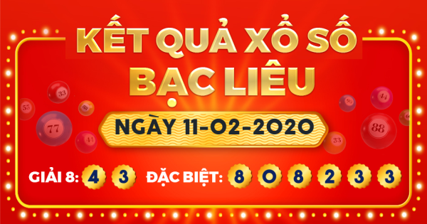 Xổ số Bạc Liêu ngày 11 tháng 2