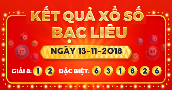 Xổ số Bạc Liêu ngày 13 tháng 11