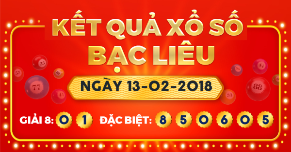 Xổ số Bạc Liêu ngày 13 tháng 2