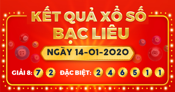 Xổ số Bạc Liêu ngày 14 tháng 1