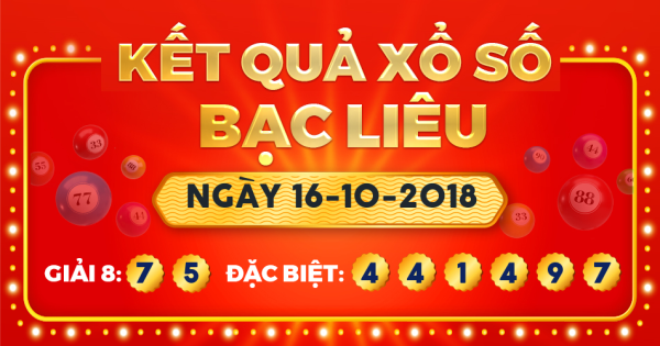 Xổ số Bạc Liêu ngày 16 tháng 10