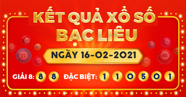 Xổ số Bạc Liêu ngày 16 tháng 2