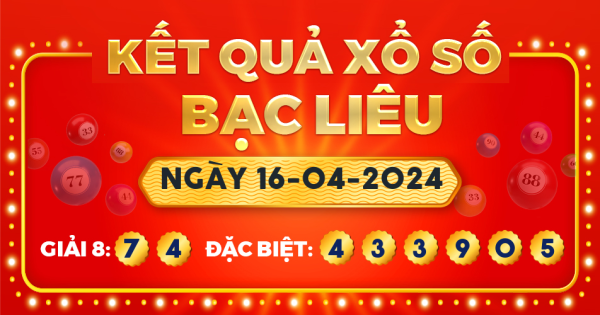 Xổ số Bạc Liêu ngày 16 tháng 4