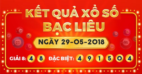 Xổ số Bạc Liêu ngày 29 tháng 5